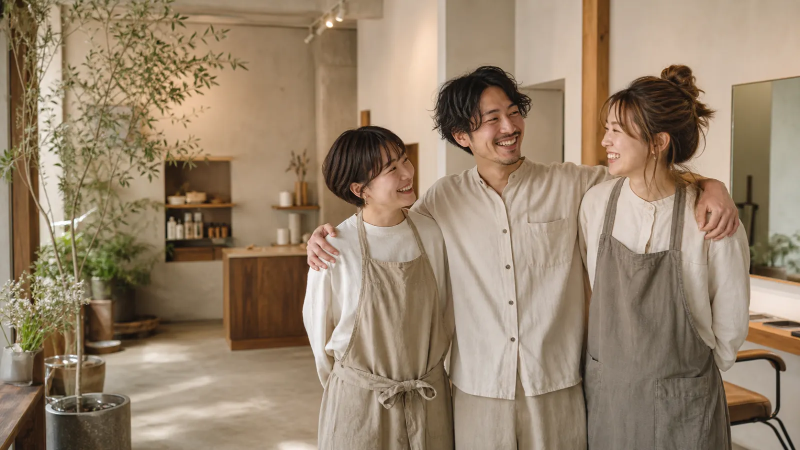 MELLOWのスタッフたちが笑い合う様子